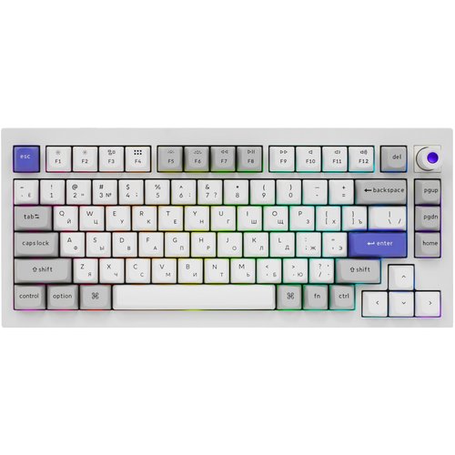 Клавиатура  проводная Keychron Q1 HE 8K цвет белый