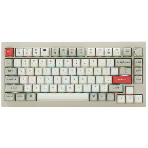Клавиатура  проводная + беспроводная Keychron V1 Max цвет бежевый
