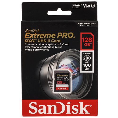 Карта памяти SanDisk Extreme Pro SDXC 128 ГБ [SDSDXEP-128G-GN4IN]