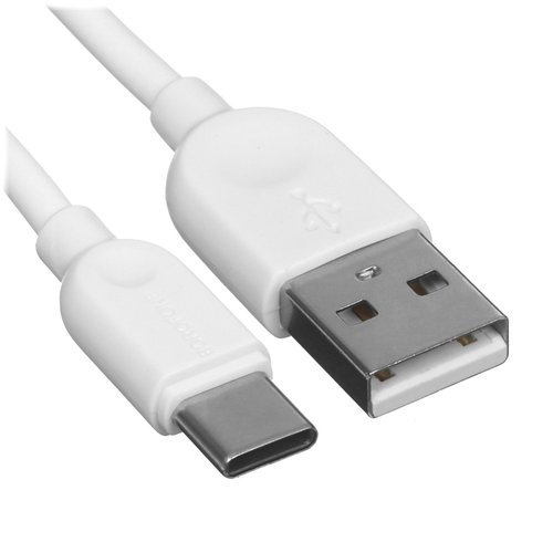 Кабель Borofone USB Type-C - USB Type-A белый