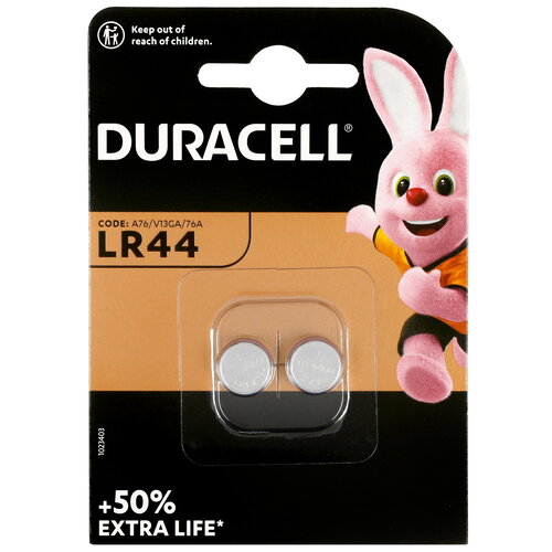 Батарейка Duracell LR44 (AG13/G13/LR1154/357A/A76)