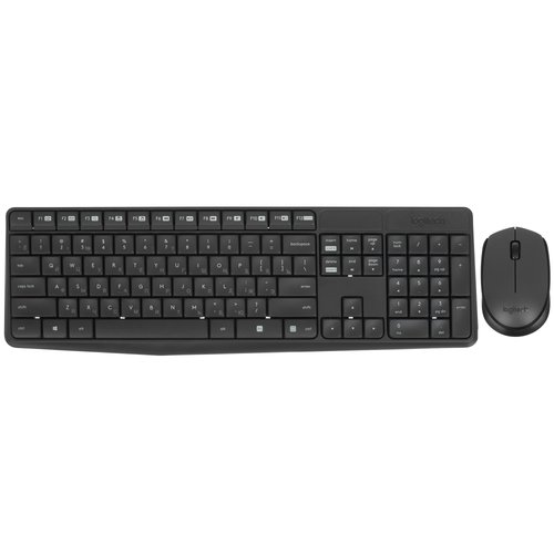 Клавиатура+мышь беспроводная   Logitech MK235 серый