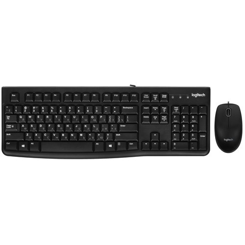 Клавиатура+мышь  проводная  Logitech Desktop MK120 черный