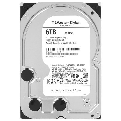 6 ТБ Жесткий диск WD Purple Surveillance [WD63PURU]
