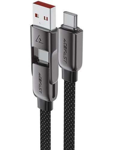 Кабель ACEFAST USB Type-C - USB Type-A, USB Type-C черный 1.2 м