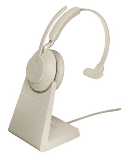 Беспроводная моногарнитура Jabra Evolve2 65 + Док-станция бежевый 2020