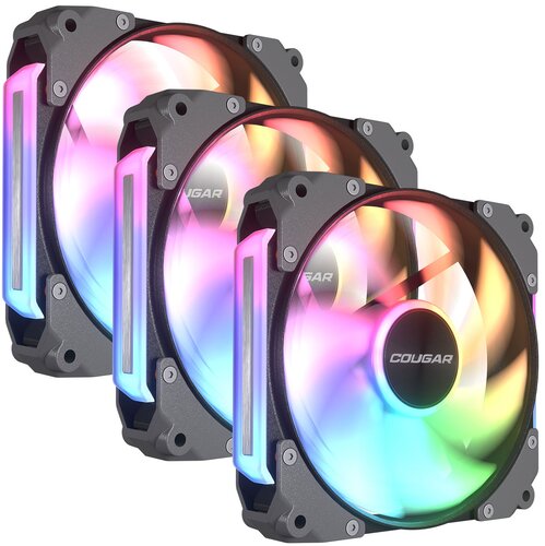 Комплект вентиляторов Cougar APOLAR 120 ARGB [CF-APR12HB3-RGB] черный