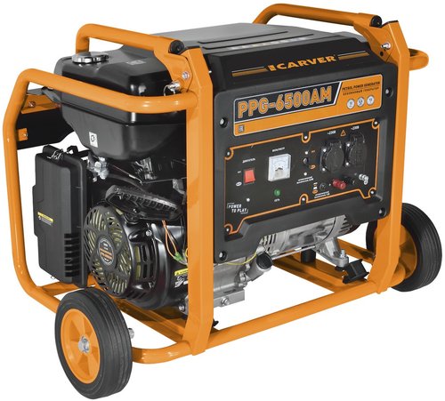 Электрогенератор   бензиновый Carver PPG-6500АM