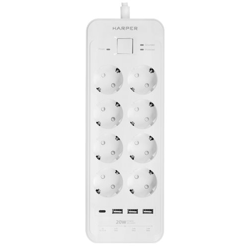 Сетевой фильтр Harper UCH-650 белый