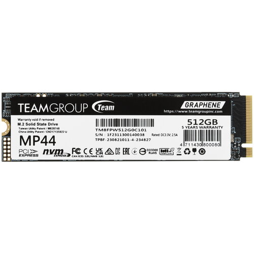 512 ГБ M.2 NVMe накопитель TEAMGROUP MP44 [TM8FPW512G0C101]