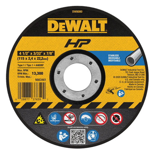 Cut-off disc DeWalt DW8080