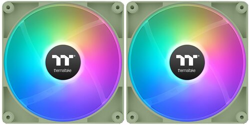 Комплект реверсных вентиляторов Thermaltake CT140 Reverse ARGB Matcha Green [CL-F201-PL14MG-A] зеленый