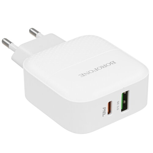 Сетевое зарядное устройство Borofone BA46A Premium белый