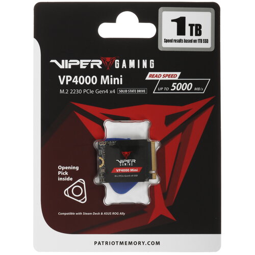 1000 ГБ M.2 NVMe накопитель Patriot Viper VP4000 Mini [VP4000M1TBM23]