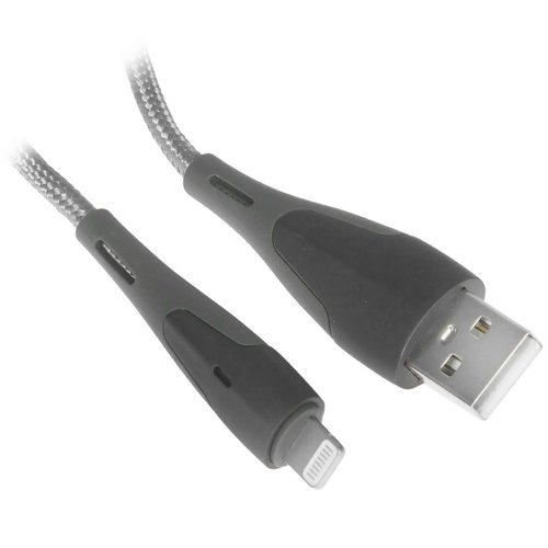 Кабель KEYRON Lightning 8-pin - USB Type-A серый