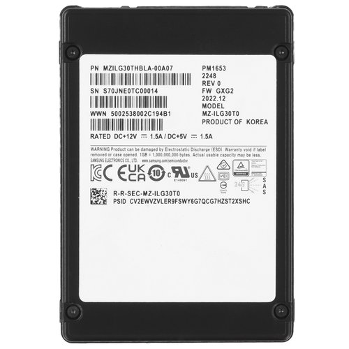 30720 ГБ Серверный SSD Samsung PM1653 [MZILG30THBLA]