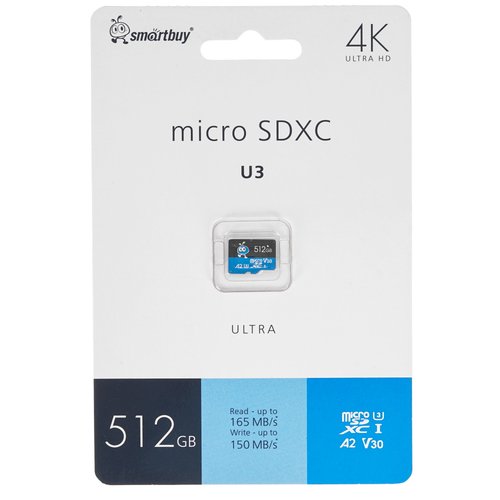 Карта памяти Smartbuy Ultra microSDXC 512 ГБ [SB512GBSDU3UL01]