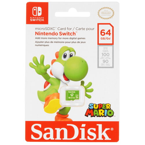 Карта памяти SanDisk for Nintendo Switch microSDXC 64 ГБ [SDSQXAO-064G-GN6ZN]