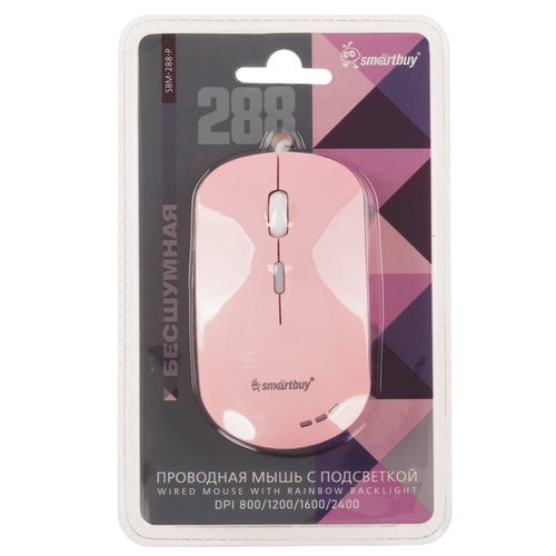 Мышь проводная Smartbuy 288 [SBM-288-P] розовый