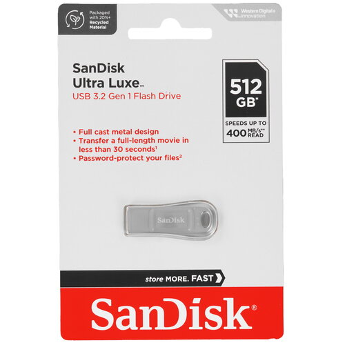 Память USB Flash 512 ГБ SanDisk Ultra Luxe [SDCZ74-512G-G46]