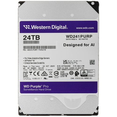 24 ТБ Жесткий диск WD Purple Pro [WD241PURP]