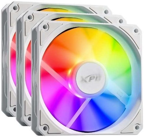 Комплект реверсных вентиляторов ADATA XPG VENTO R 120 ARGB PWM [VENTOR120ARGBPWM3C-WHCWW] белый