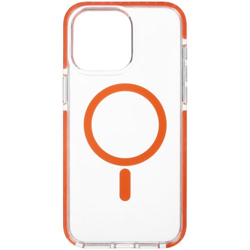Накладка  MOCOLL Jelly Series для Apple iPhone 15 Pro Max оранжевый/прозрачный