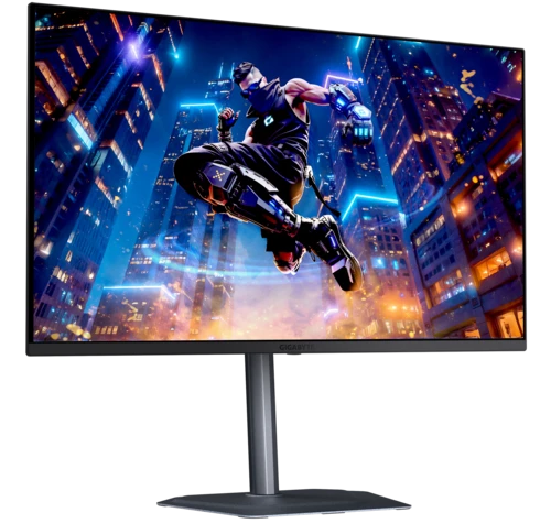 Монитор 32' Gigabyte MO32U2 EK QD-OLED 3840x2160, 240 Гц, 0.03 мс, 16:9, 1000 кд/м² (пиковая), 2×HDMI 2.1, DP 1.4, USB-C (18 Вт PD), USB Hub (2×USB 3.2 + 1×USB-B), 3.5 Jack, динамики (2×5 Вт), DisplayHDR True Black 400, FreeSync Premium Pro, G-Sync, черный, фото2