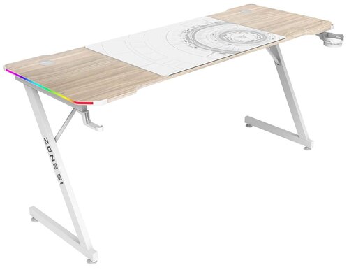 Стол компьютерный ZONE 51 TRINE 160 RGB бежевый/белый