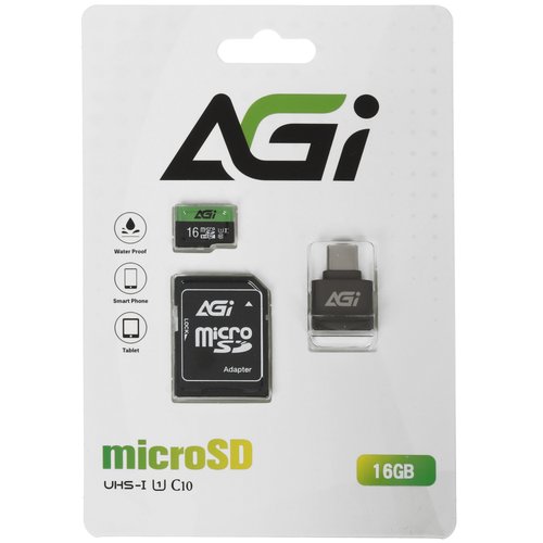 Карта памяти AGI TF138 microSDHC 16 ГБ [AGI016G2ETF138]