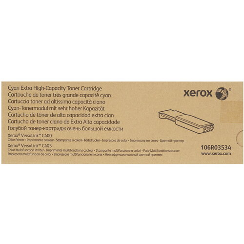 Картридж лазерный Xerox 106R03534 голубой, с чипом