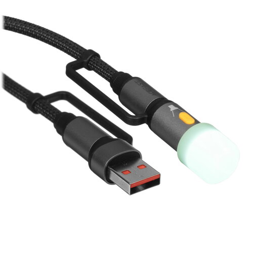 Кабель ACEFAST USB Type-C - USB Type-A, USB Type-C черный 1.2 м