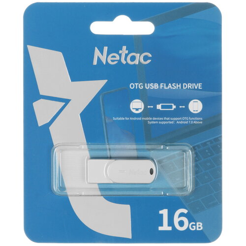 Память OTG USB Flash 16 ГБ Netac U785C [NT03U785C-016G-30PN]