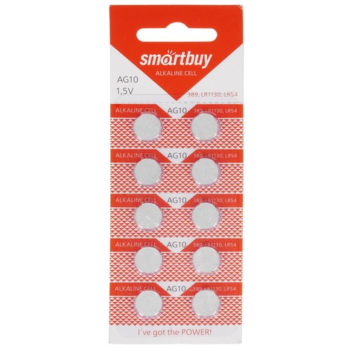 Батарейка Smartbuy LR54 (AG10/G10/LR1130/389A/189)