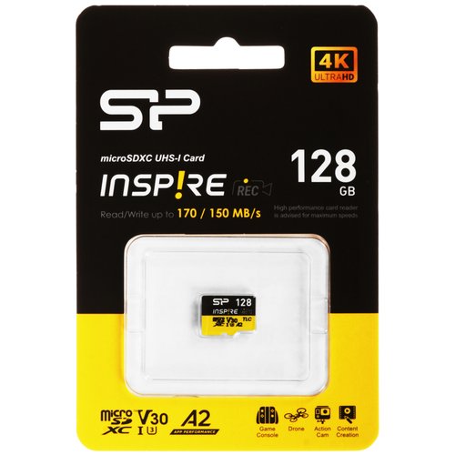 Карта памяти Silicon Power Inspire microSDXC 128 ГБ [SP128GBSTXLA2V1NSP]