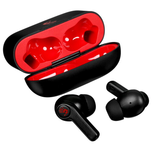 Наушники TWS A4Tech Bloody M30 черный + красный
