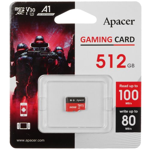 Карта памяти Apacer microSDXC 512 ГБ [AP512GMCSX10U7-RAGC]