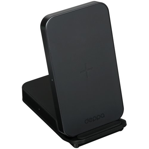 Беспроводное зарядное устройство DEPPA Charging Stand 2-in-1 черный