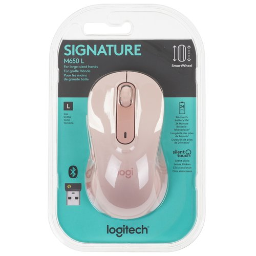 Мышь беспроводная Logitech Signature M650 L [910-006237] розовый