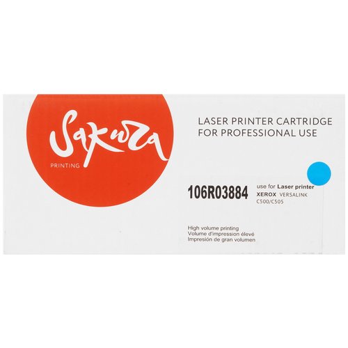 Тонер-картридж лазерный SAKURA 106R03884 голубой