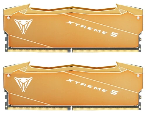 Оперативная память Patriot Viper Xtreme 5 Aurum, DDR5, 32GB (2x16GB), 6000 MHz, CL30, с радиатором, золотистый