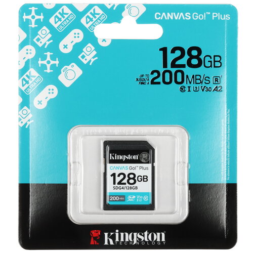 Карта памяти Kingston Canvas Go! Plus SDXC 128 ГБ [SDG4/128GB]