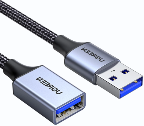Кабель Ugreen USB Type-A - USB Type-A черный 2 м