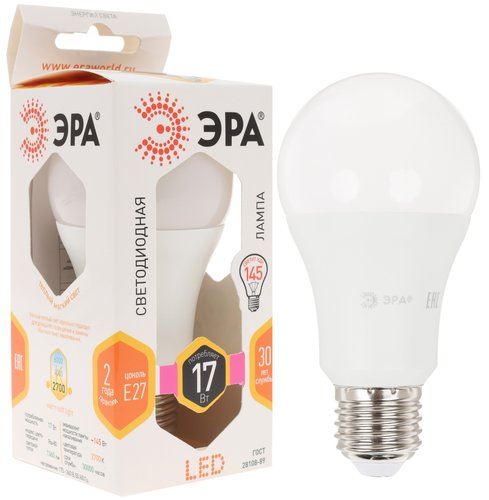 Лампа светодиодная ЭРА LED smd A60-17w-827-E27