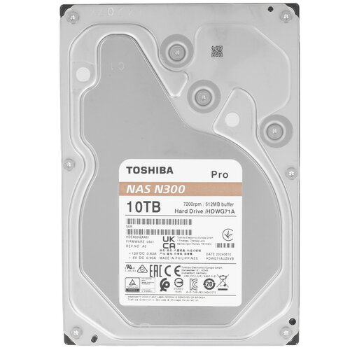 10 ТБ Жесткий диск Toshiba N300 Pro [HDWG71AAZSTB]