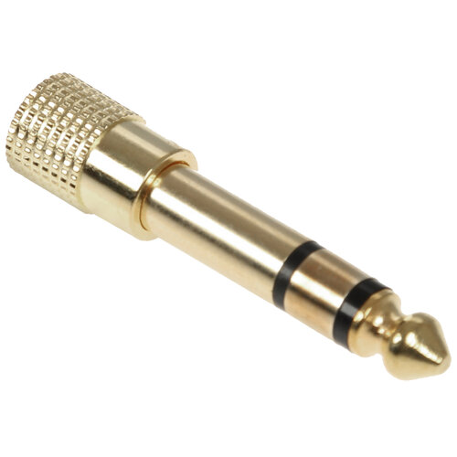 Адаптер   Aceline jack 6.3 мм - jack 3.5 мм золотистый