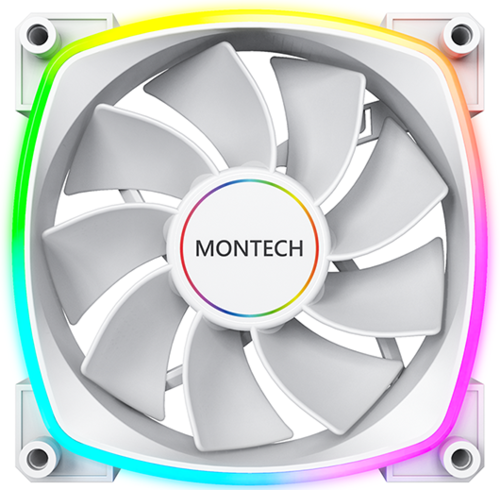 Реверсный вентилятор Montech RX 140 PWM  белый