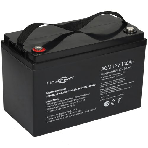 Uninterruptible power supply battery FinePower AGM 12V 100Ah