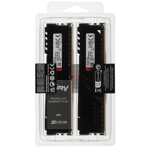Оперативная память Kingston Fury Beast Black, DDR4, 16GB (2x8GB), 3200 MHz, CL16, с радиатором, чёрный, фото6