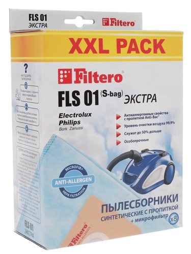 Комплект пылесборник и фильтр Filtero FLS 01 Экстра XXL Pack